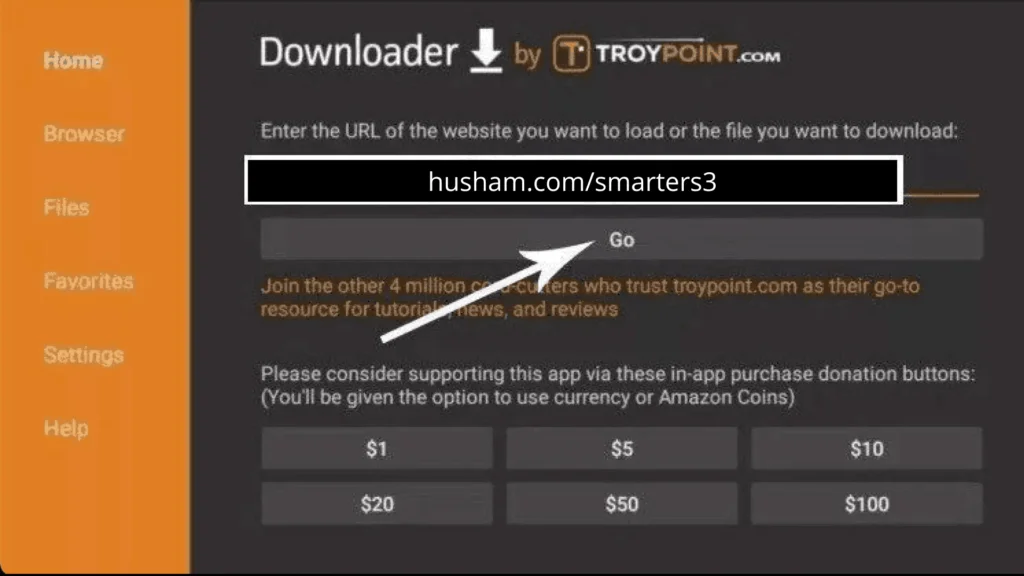 enter IPTV Firestick downloader code 6421807