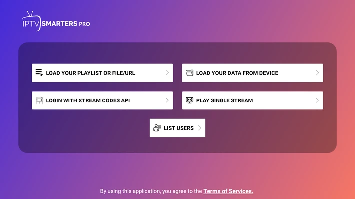 IPTV Windows choose Login with Xtream Codes API on Smarters Pro MyTVWay