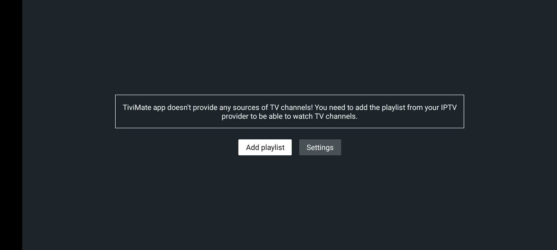 IPTV Chromecast TiviMate dashboard settings add playlist MyTVWay