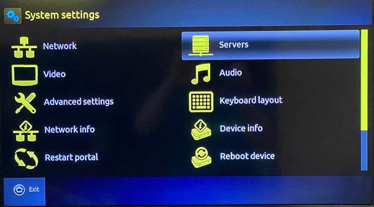 IPTV MAG Box server settings configuration menu MyTVWay