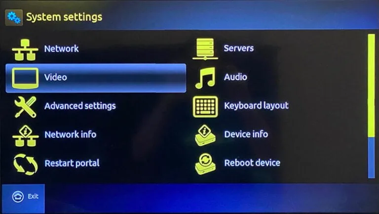 IPTV MAG Box video settings graphic resolution MyTVWay