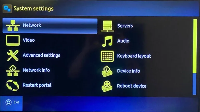 IPTV MAG Box network settings WiFi ethernet configuration MyTVWay