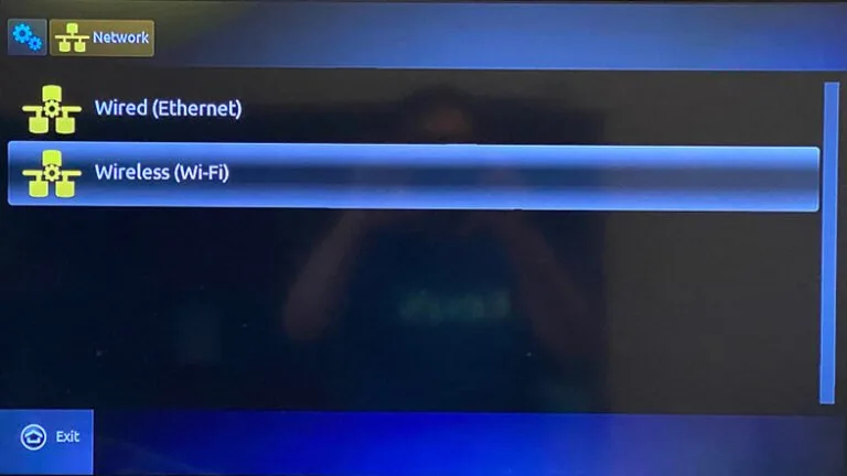 IPTV MAG Box wireless WiFi menu selection MyTVWay
