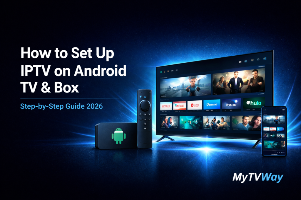IPTV Android setup guide 2026 how to install UK IPTV on Android phone tablet box MyTVWay