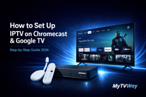 IPTV Chromecast Google TV setup guide 2026 install UK IPTV with TiviMate MyTVWay