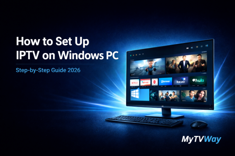IPTV Windows PC setup guide 2026 how to install UK IPTV on Windows laptop desktop MyTVWay